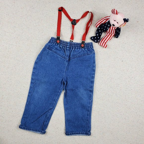Vintage Suspender Jeans 18 months - Picture 1 of 9